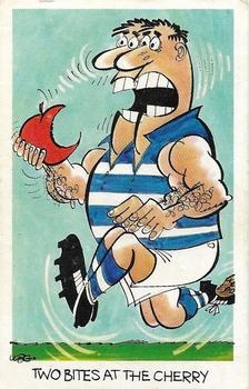 1972 Sunicrust Weg's Footy Funnies #29 Two Bites at the Cherry Front
